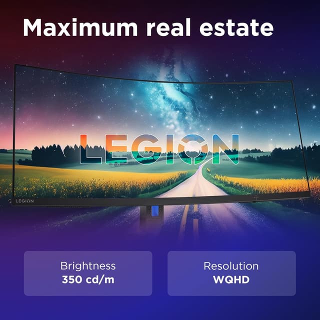 Detalle 2 de Lenovo R34w-30 34" curved WQHD gaming monitor (180Hz, FreeSync Premium)