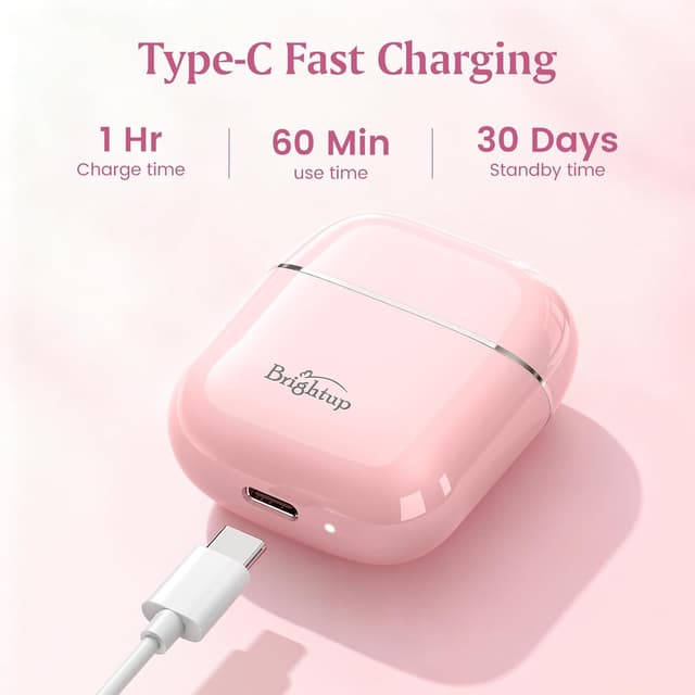 Thumbnail 4 de Brightup Mini Facial Hair Remover for Women Pink