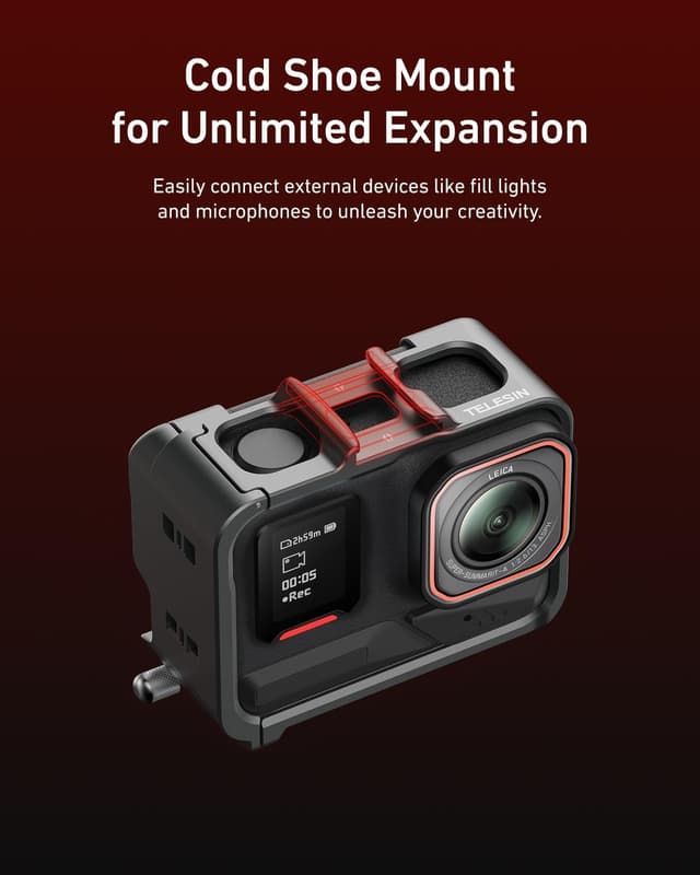 Detalle 1 de Insta360 Ace protective frame cage with quick release