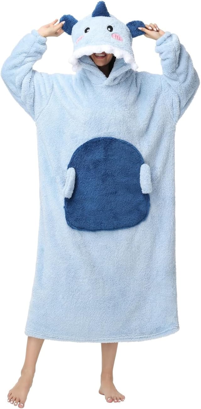 Detalle 2 de Kuscheldecke Hoodie Pullover für Winter