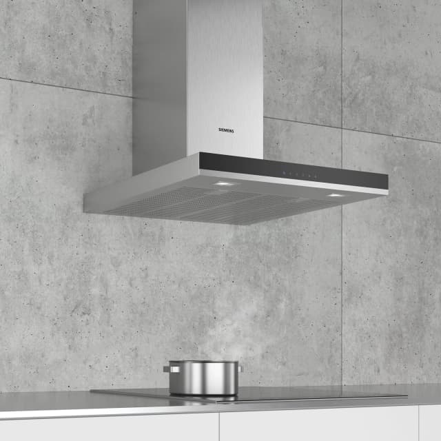 Detalle de Siemens LC67BHM50 campana decorativa con control electrónico y LED (reacondicionado Grado D)