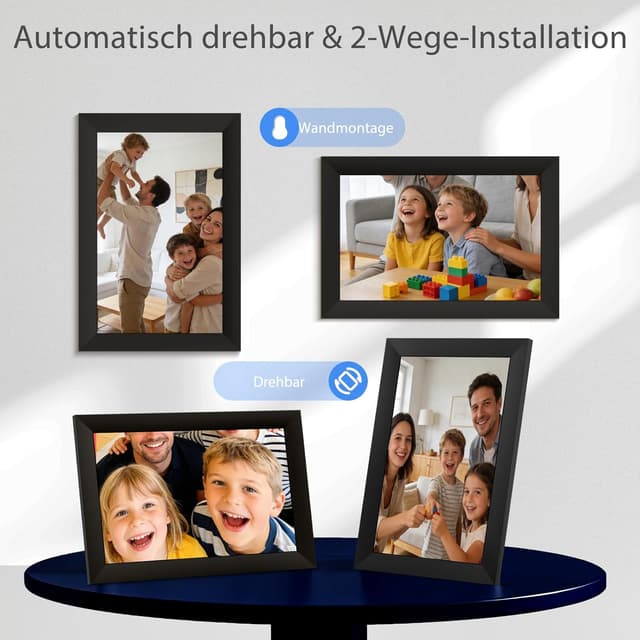 Detalle de Frameo Digitaler Bilderrahmen WLAN 10,1 Zoll (1280×800, IPS Touch) mit 32 GB