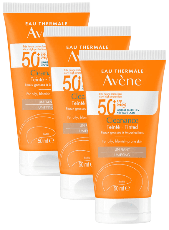 Imagen de Avène Cleanance Crema Solar Color SPF50+ - 3x50 ml en OfertitasTOP