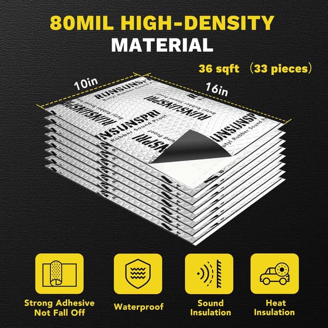 Detalle 2 de Car Sound Deadening Mat 36 sqft