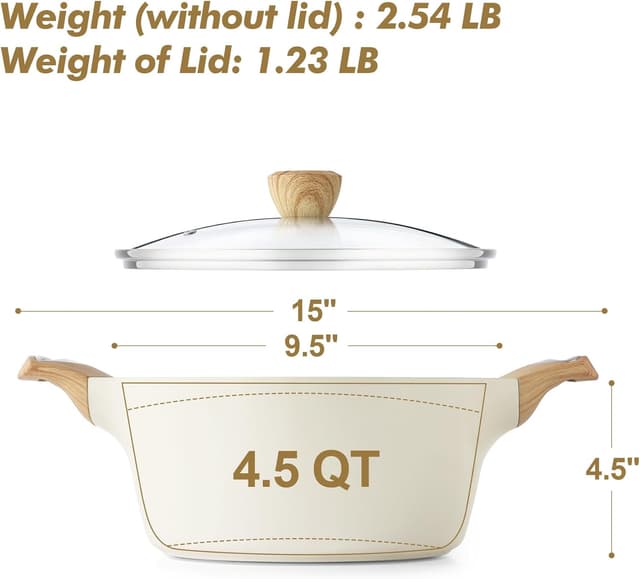 Thumbnail 5 de SENSARTE Ceramic Stock Pot 8.5 QT 🍲