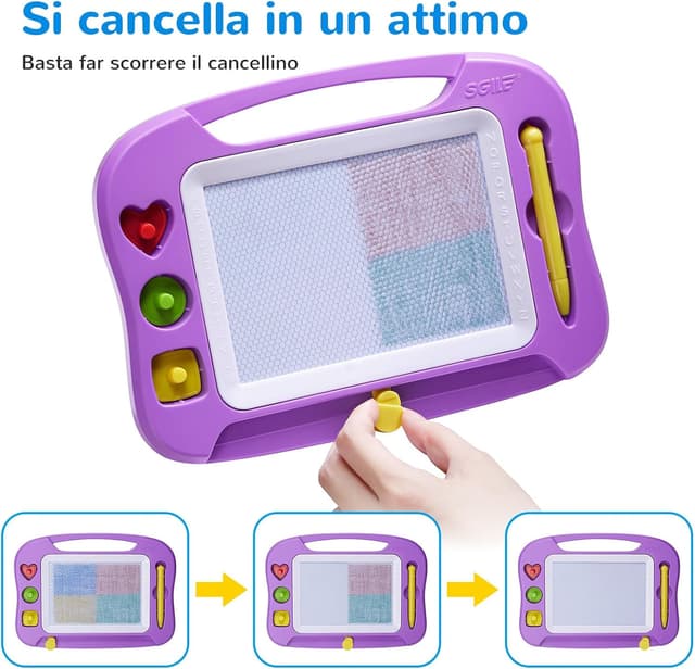 Detalle 2 de SGILE lavagna magnetica per bambini 25 x 18 cm