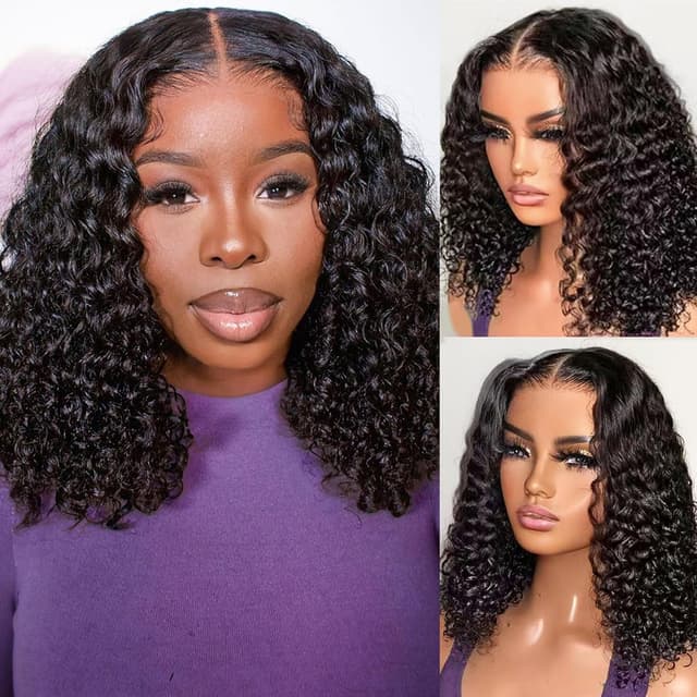 Detalle de Deep Wave BOB Wig Human Hair 14 inch