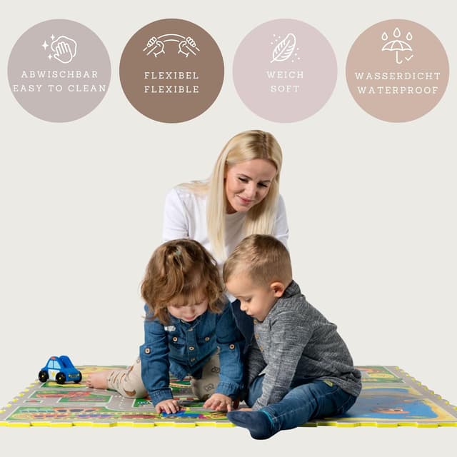 Detalle 2 de Straße Puzzlematte Baby 1,2x1,2 m