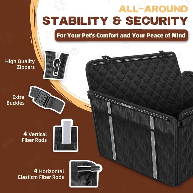 Thumbnail 3 de Looxmeer Extra Stabiler Hunde Autositz bis 26 kg