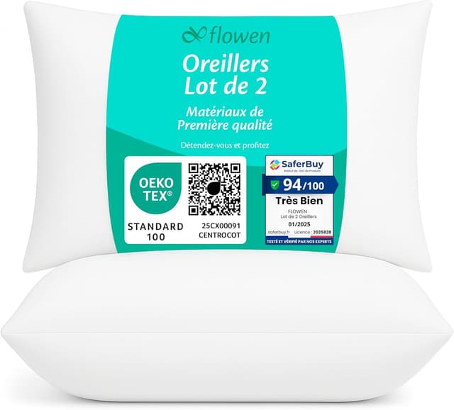 Detalle de Flowen Oreiller 50x70 Lot de 2