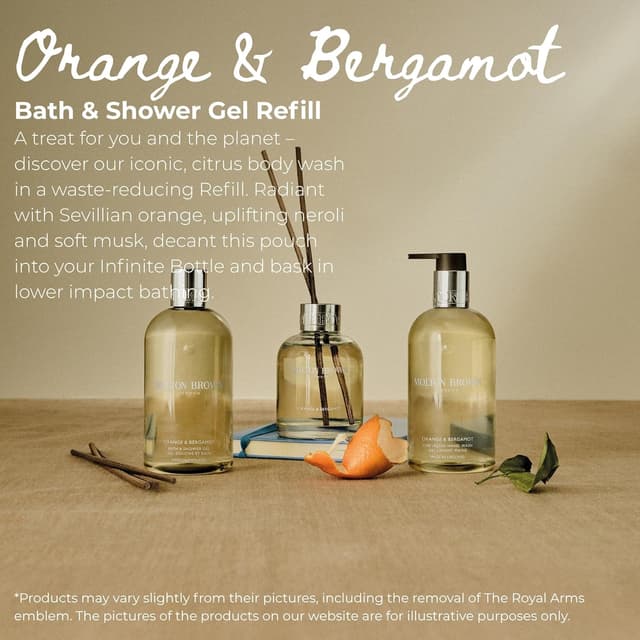 Detalle 2 de Orange & Bergamot Bath and Shower Gel Refill 400 ml
