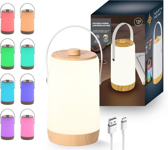 Detalle de Northpoint LED Akku Laterne mit RGB