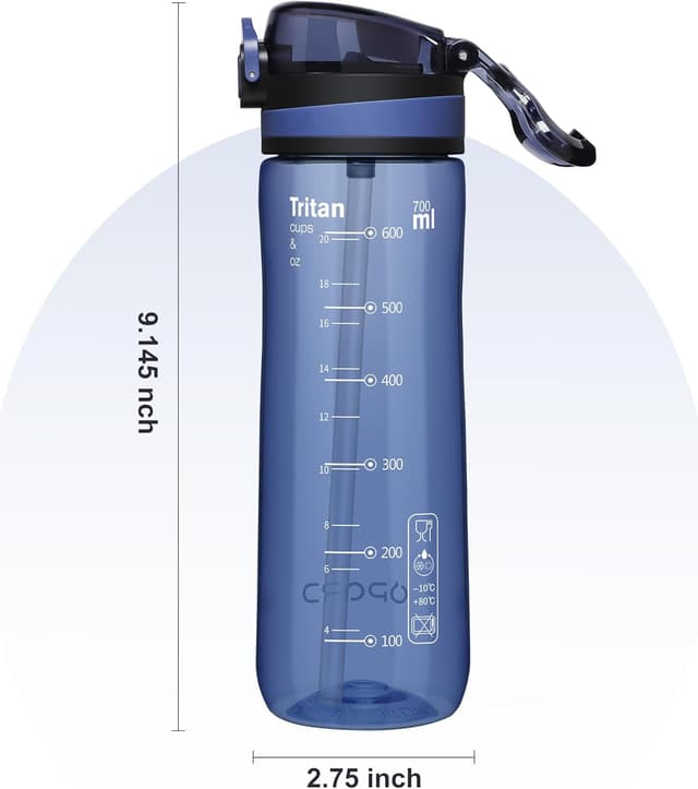 Detalle de Opard leak proof straw bottle 700 ml