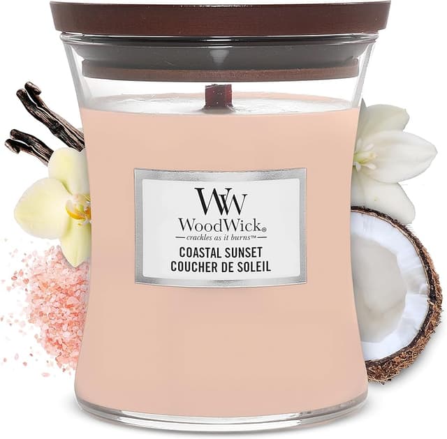 Detalle de WoodWick Vela Rosa 🕯️ 9.7x9.5x11.6 cm