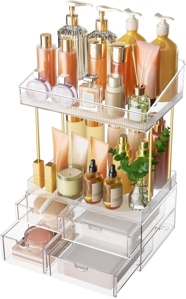 Thumbnail 5 de Makeup Organiser Upgraded 2-shelf, 4-drawer clear organiser
