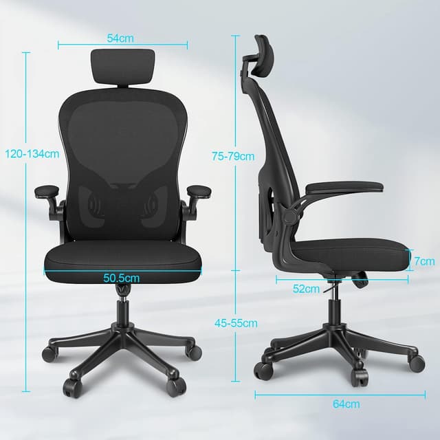 Detalle 2 de naspaluro Ergonomischer Bürostuhl 360°-Drehstuhl