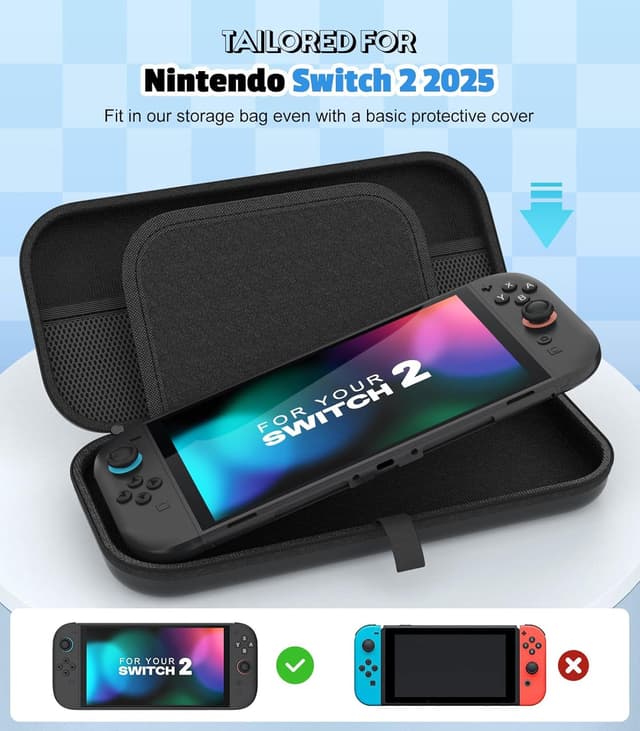 Detalle 2 de MoKo Switch 2 Tasche für 10 Spiele