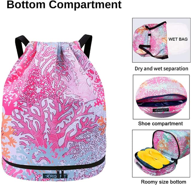 Detalle de Risefit Waterproof Drawstring Gym Bag 13