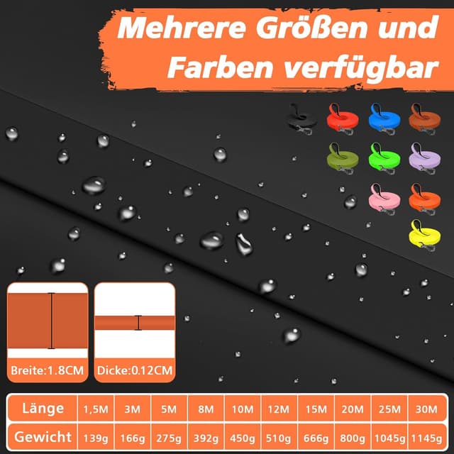 Detalle de X XBEN wasserdichte Schleppleine für Hunde mit abschließbarem Karabiner (3–30 m)