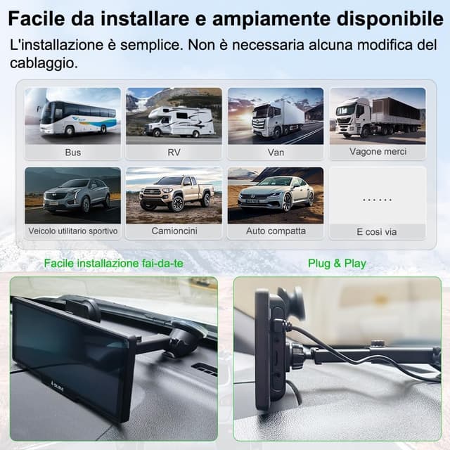 Detalle 2 de ACAVICA Schermo CarPlay 9,26 4K wireless