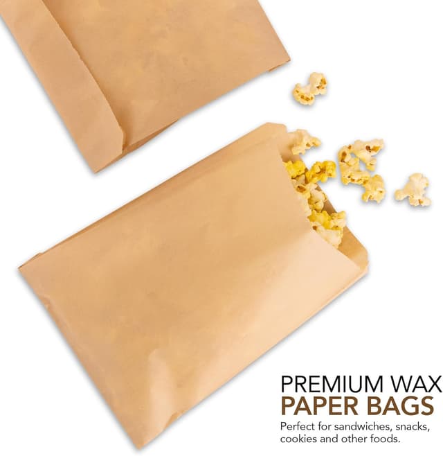 Detalle de Paper Sandwich Bags Kraft Brown 125 Pack
