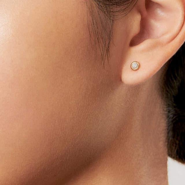 Thumbnail 6 de Kleine Ohrstecker aus Sterlingsilber 925 mit Zirkonia (2/3/4/5 mm) – runde CZ Stecker für Damen, Herren & Kinder