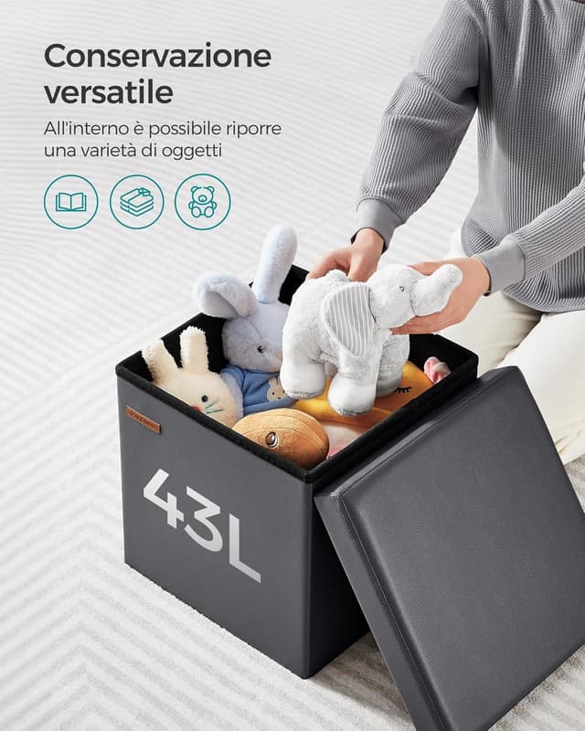 Thumbnail 5 de SONGMICS Puof Contenitore 38 cm 43L