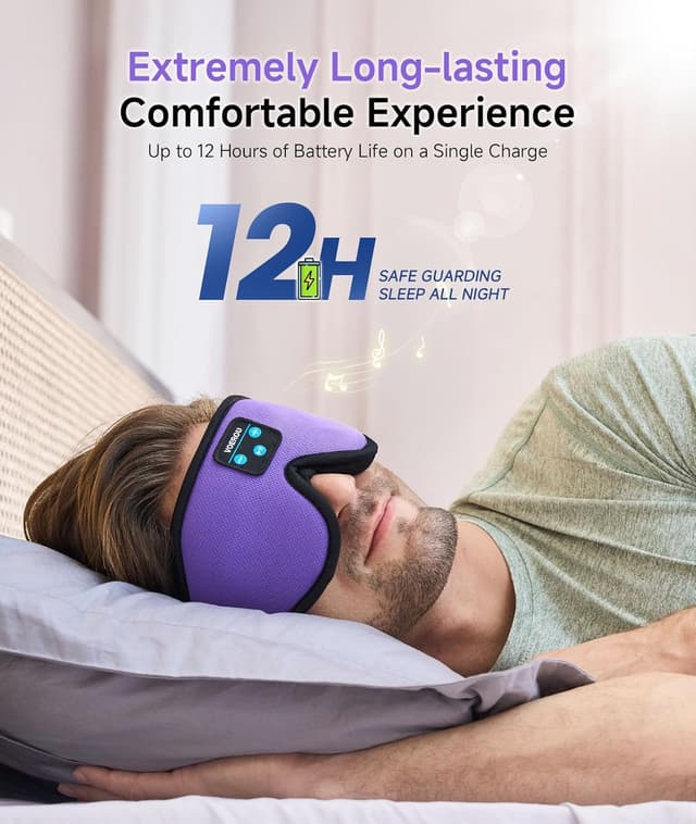 Thumbnail 4 de Voerou Auriculares para dormir Bluetooth 5.4