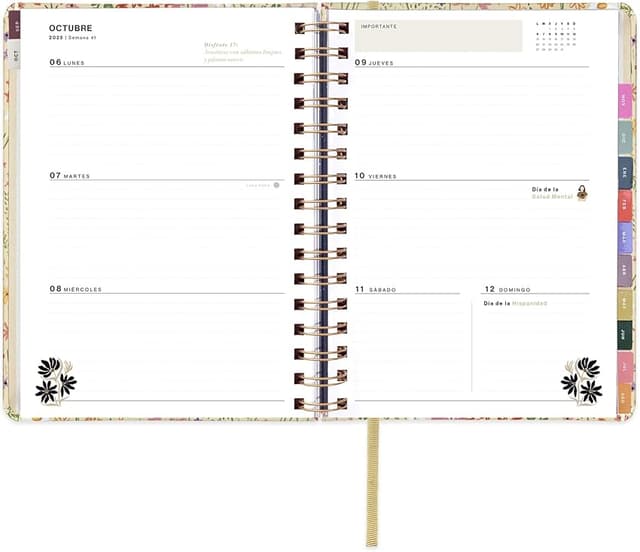 Thumbnail 5 de UO Agenda Escolar Bloom 2025-2026, tapa dura 📚