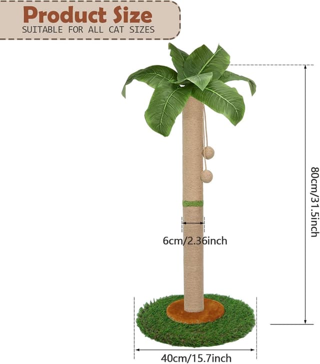 Thumbnail 1 de HOMYHANDS 80CM Cat Scratching Post