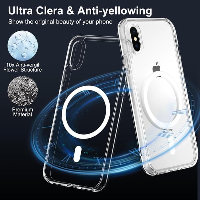 Detalle de XTCASE Coque magnétique pour iPhone X/XS avec MagSafe, transparente
