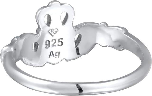 Detalle 2 de Elli Claddagh Ring aus 925 Silber Herz