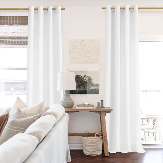 Thumbnail 4 de MRTREES Cortina lino blanca 140x240 cm