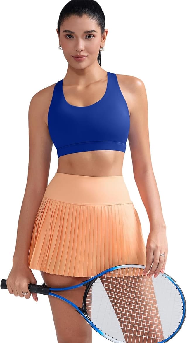 Detalle de RUNNING GIRL Women’s Padded Strappy Sports Bra with Criss-Cross Back and Removable Cups