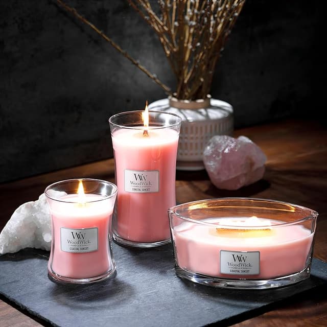 Detalle 2 de WoodWick Vela Rosa 🕯️ 9.7x9.5x11.6 cm