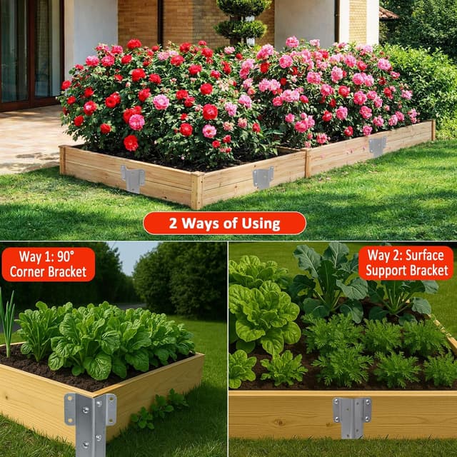 Detalle de Hzxy Railway Sleeper Brackets (20-pack) heavy-duty galvanised steel garden sleeper stakes