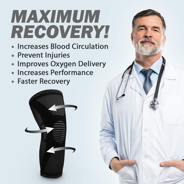 Thumbnail 6 de POWERLIX Knee Compression Sleeve Large Knee Support