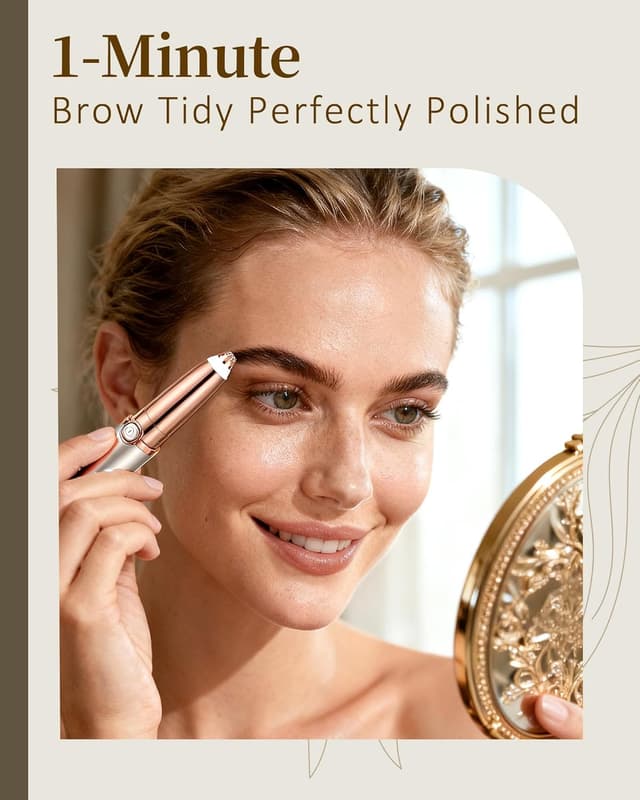 Detalle 2 de Rechargeable Eyebrow Trimmer for Women with LED Light