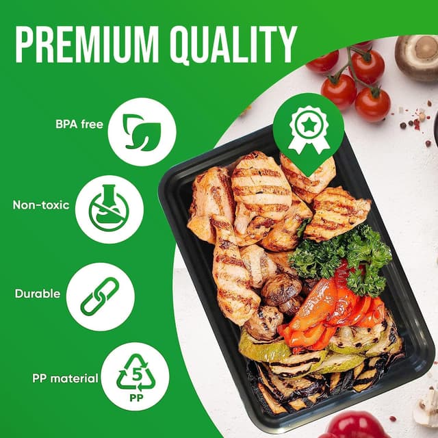 Detalle 2 de Yalixuan Meal Prep Containers 30 Pack