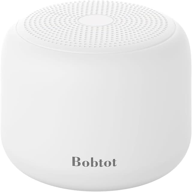 Detalle de Bobtot Tragbarer Bluetooth-Lautsprecher mit wasserdichtem Design, 15 Stunden Akkulaufzeit & Freisprechfunktion (Weiß)
