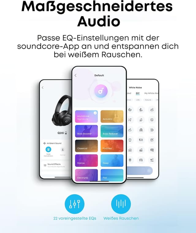 Detalle 2 de soundcore Q20i kabelloser Kopfhörer 40h