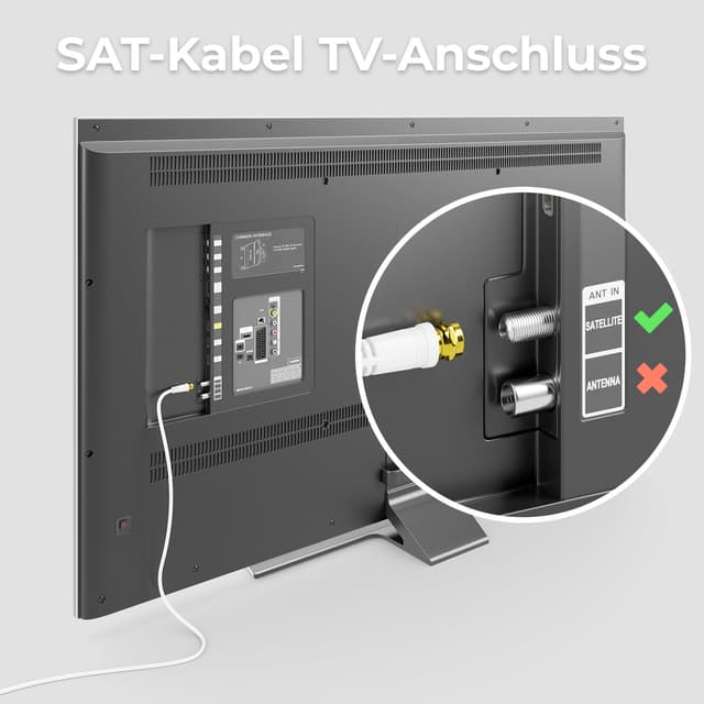 Thumbnail 4 de deleyCON 2m SAT TV Antennenkabel 75 Ohm