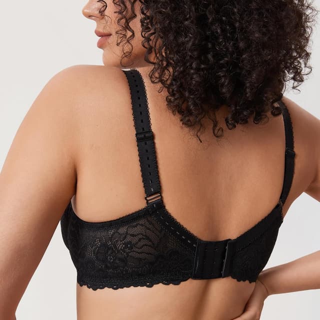 Detalle de Soutien-gorge DELIMIRA femme grande taille à armatures et dentelle transparente