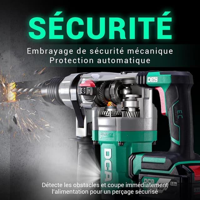 Thumbnail 5 de DCA Marteau Perforateur Sans Fil 20V 4,5 J