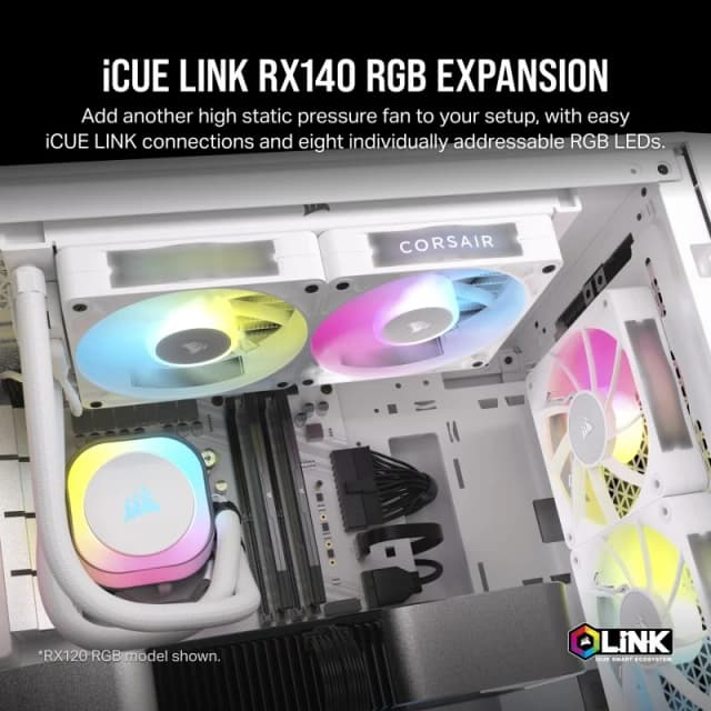 Detalle de Corsair iCUE LINK RX140 RGB 140 mm ventilador