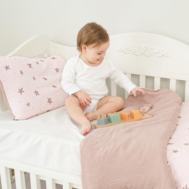 Detalle 2 de Susurration Musselin Kinderbettwäsche 100x135