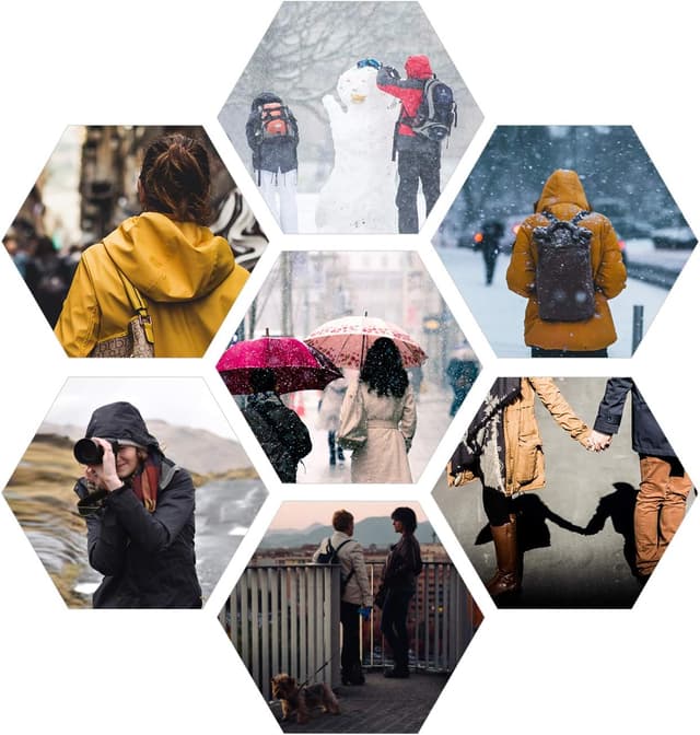 Thumbnail 6 de SaphiRose Poncho Regenjacke Damen: winddicht, wasserabweisend & mit Kapuze für Frühling, Sommer und Herbst