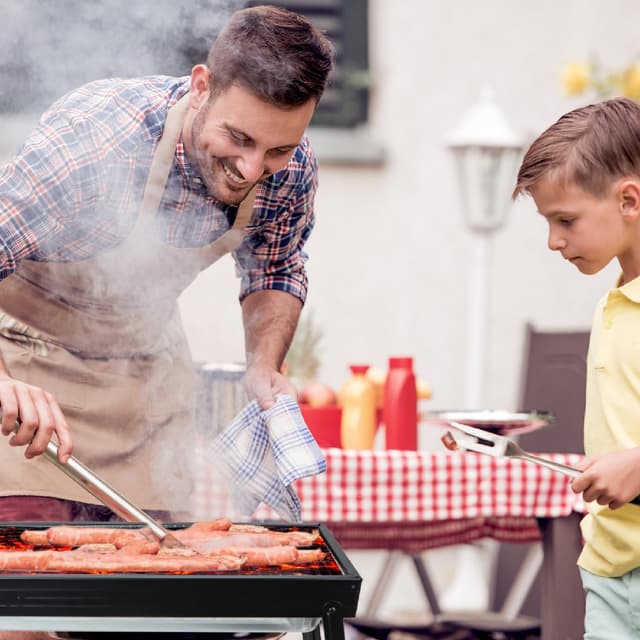 Thumbnail 6 de iHomara BBQ barbecue grill: portable foldable charcoal grill for picnics, camping & garden use