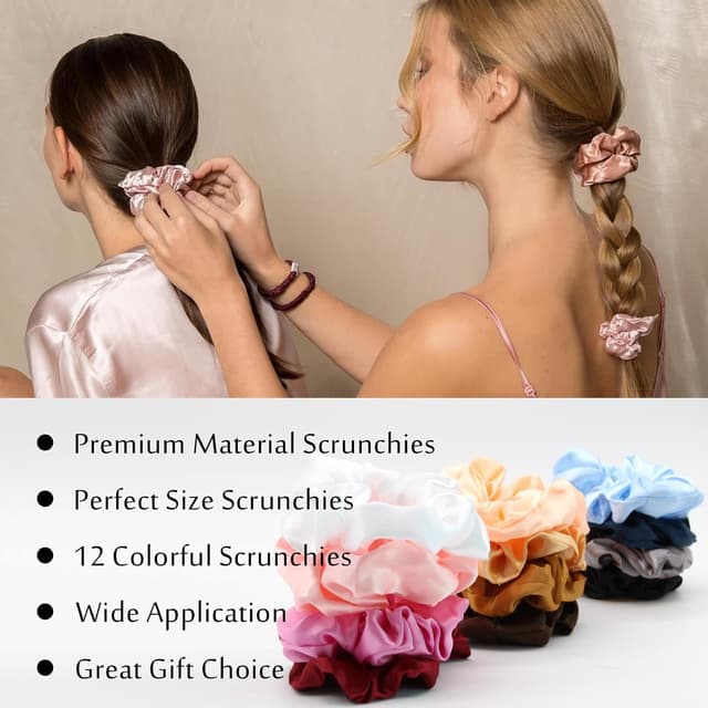 Detalle de Rayyl lot de 12 chouchous en satin