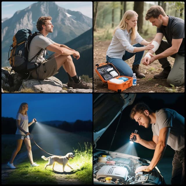 Detalle 2 de Jayxinli Torcia LED ricaricabile da 1.000.000 lumen con USB-C, zoom e display LCD (5 modalità)